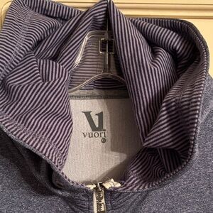 Vuori Men's gray zip hooded jacket